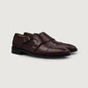 color swatch Boston Double Monk Strap Maroon Leather Shoes